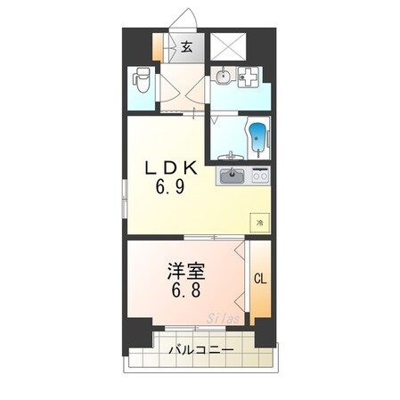 シティーコート大小路Ⅱの物件間取画像